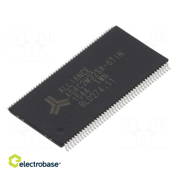 IC: DRAM memory | 64MbDRAM | 2Mx32bit | 3.3V | 166MHz | 5.5ns | TSOP86