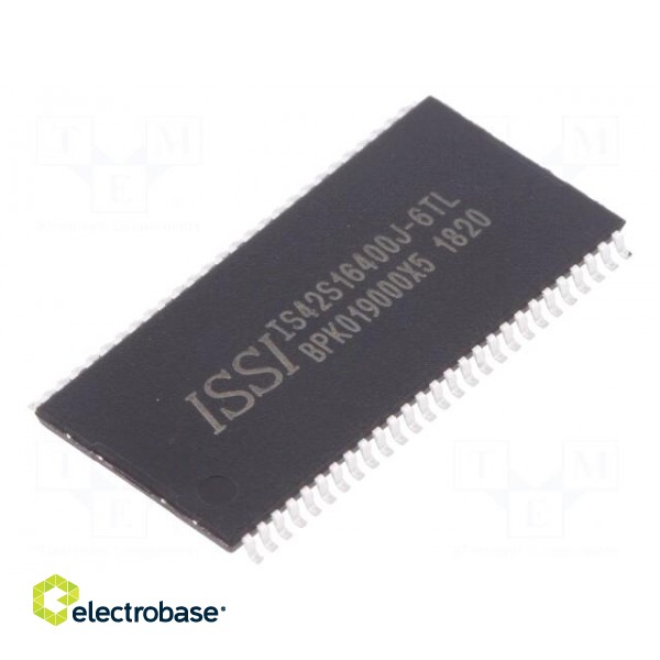 DRAM memory | 4Mx16bit | 166MHz | 6ns | TSOP54 II | 0÷70°C | parallel