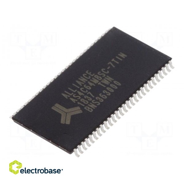DRAM memory | 64Mx8bit | 3.3V | 133MHz | TSOP54 II | -40÷85°C | parallel
