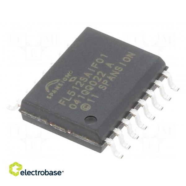 IC: FLASH memory | 512MbFLASH | SPI | 133MHz | 2.7÷3.6V | SO16 | serial