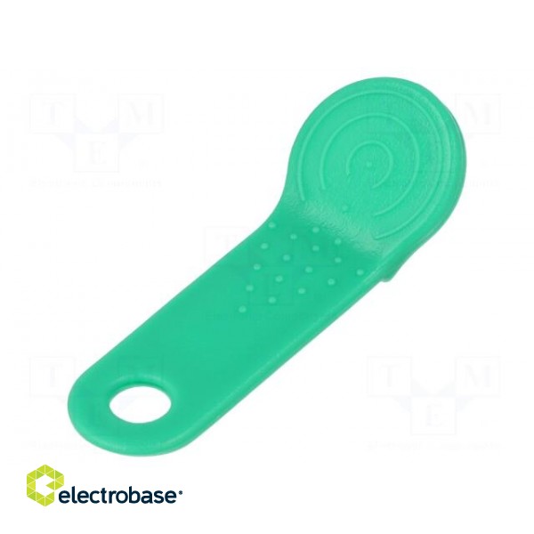 Pellet memory holder in a keychain | green