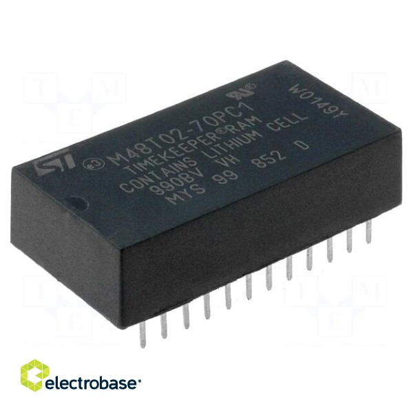 RTC circuit | parallel | NV SRAM | PCDIP24 | 4.75÷5.5V | 16kbit | 70ns