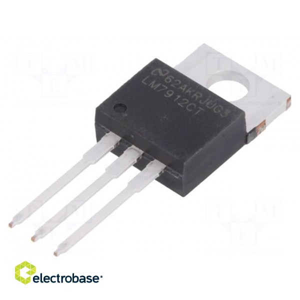 IC: voltage regulator | fixed | -12V | 1.5A | TO220 | THT | tube | 0÷125°C