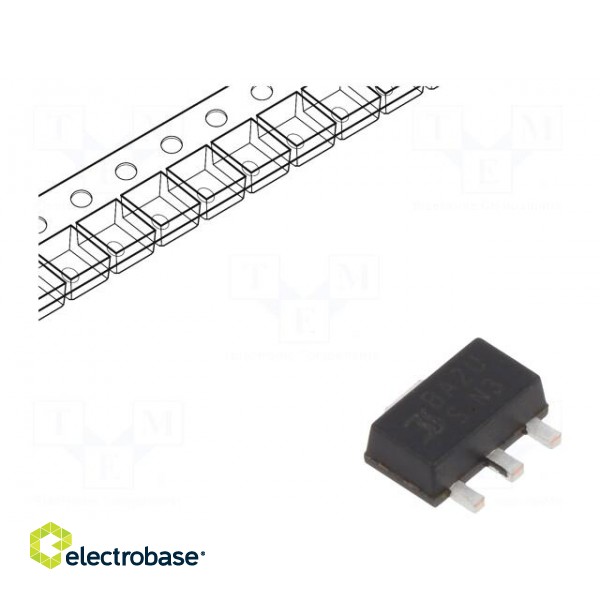 IC: voltage regulator | LDO,linear,fixed | 12V | 0.1A | SOT89 | SMD
