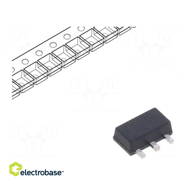 IC: voltage regulator | LDO,linear,fixed | 6V | 0.5A | SOT89 | SMD | ±5%