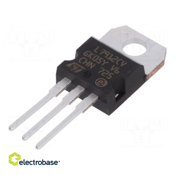 IC: voltage regulator | linear,fixed | -12V | 1.5A | TO220AB | THT