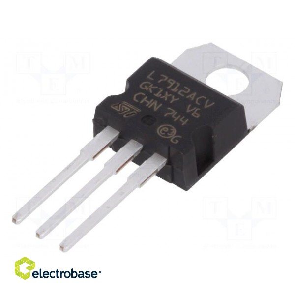 IC: voltage regulator | linear,fixed | -12V | 1.5A | TO220AB | THT | tube