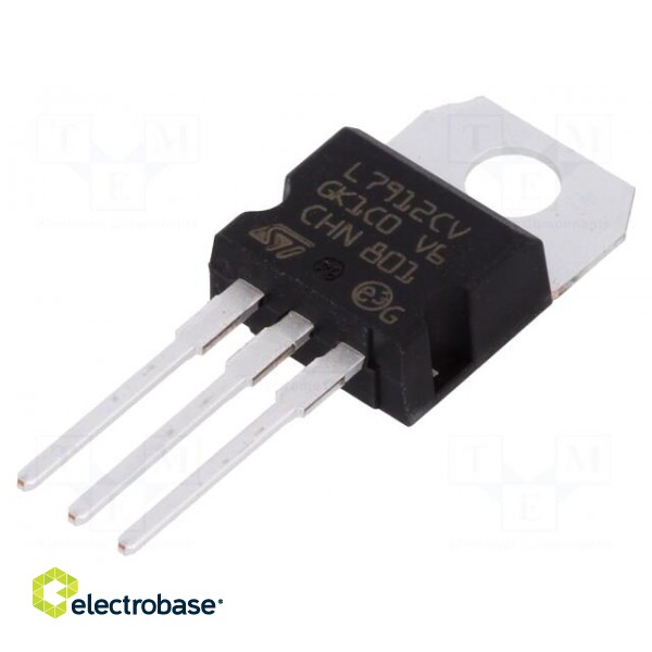 IC: voltage regulator | linear,fixed | -12V | 1.5A | TO220AB | THT | tube