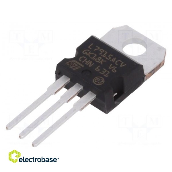 IC: voltage regulator | linear,fixed | -15V | 1.5A | TO220AB | THT | tube