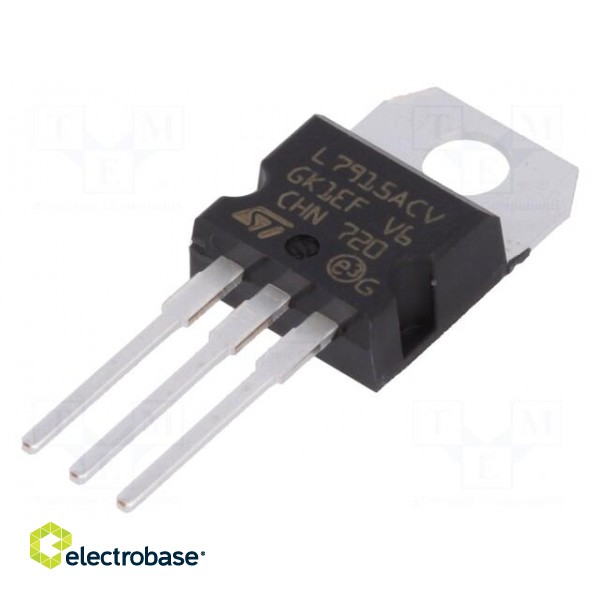 IC: voltage regulator | linear,fixed | -15V | 1.5A | TO220AB | THT