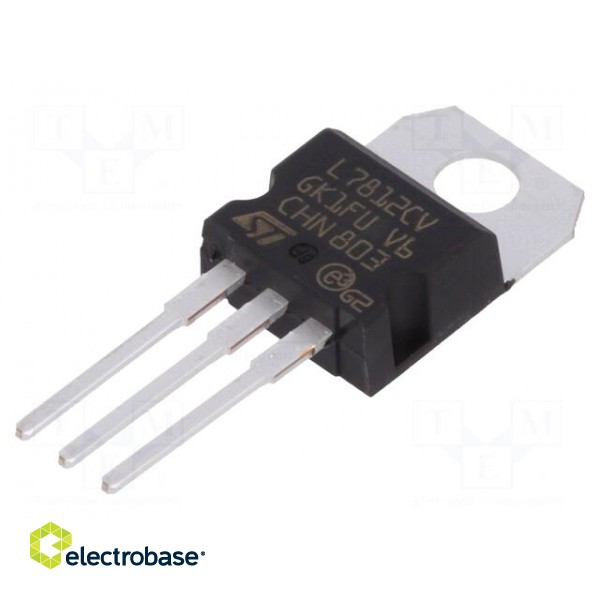 IC: voltage regulator | linear,fixed | 12V | 1.5A | TO220 | THT
