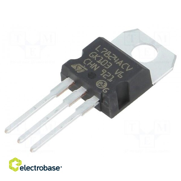 IC: voltage regulator | linear,fixed | 24V | 1.5A | TO220AB | THT | tube