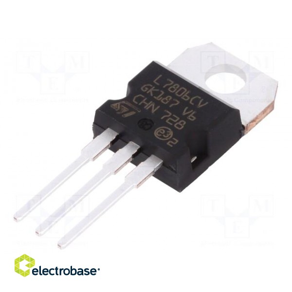 IC: voltage regulator | linear,fixed | 6V | 1.5A | TO220AB | THT