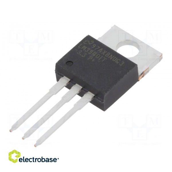 IC: voltage regulator | LDO,fixed | 3.3V | 1A | TO220-3 | THT | -40÷125°C