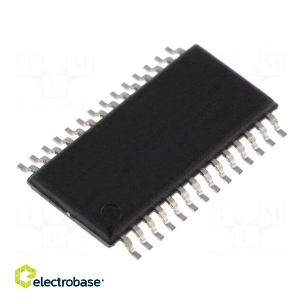 AVR microcontroller | EEPROM: 256B | SRAM: 1kB | Flash: 8kB | SSOP28