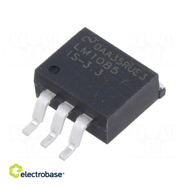 IC: voltage regulator | LDO,fixed | 3.3V | 3A | TO263-3 | SMD | tube | ±4%