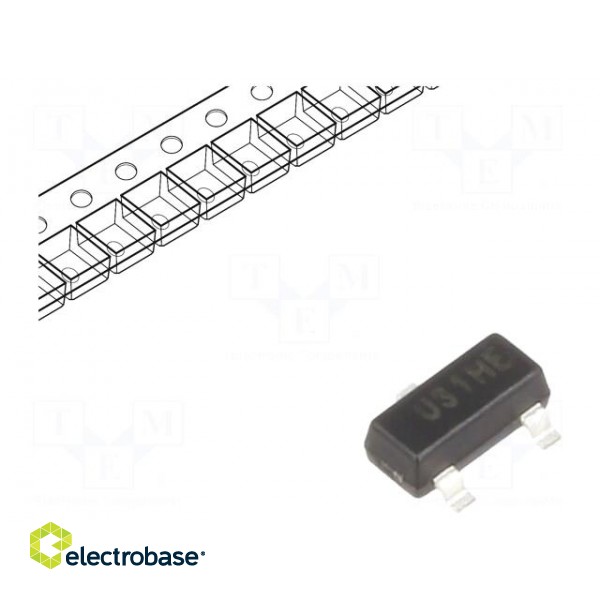 IC: voltage regulator | LDO,linear,fixed | 1.8V | 0.3A | SOT23 | SMD image 1