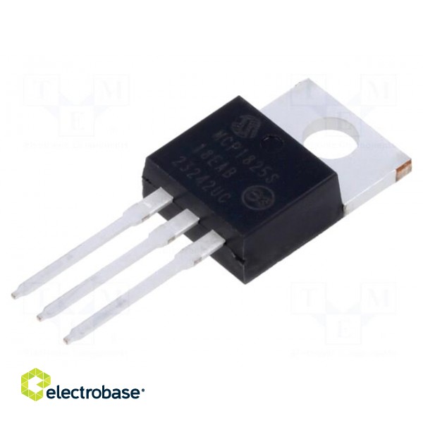 IC: voltage regulator | LDO,linear,fixed | 1.8V | 0.5A | TO220-3 | THT
