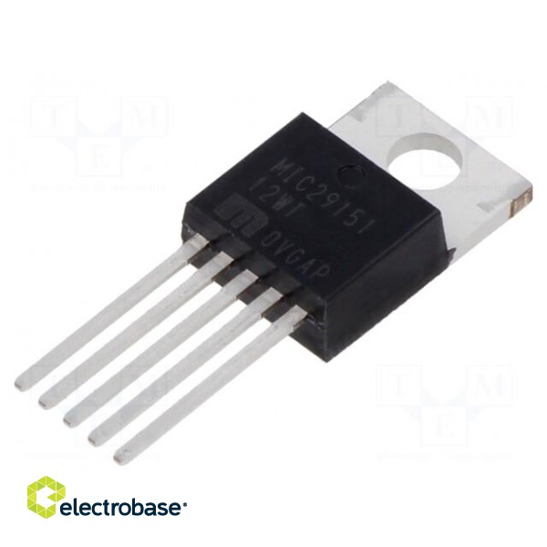 IC: voltage regulator | LDO,linear,fixed | 12V | 1.5A | TO220-5 | THT
