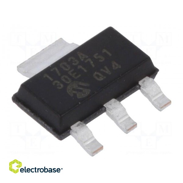 IC: voltage regulator | LDO,linear,fixed | 3V | 250mA | SOT223-3 | SMD