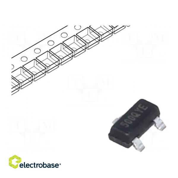 IC: voltage regulator | LDO,linear,fixed | 5V | 80mA | SOT23 | SMD | ±2%