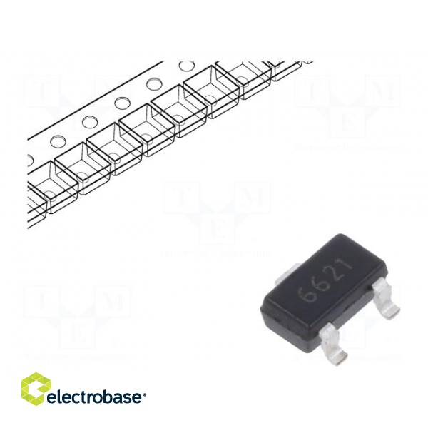 IC: voltage regulator | linear,fixed | 3.3V | 200mA | SOT23-3 | SMD