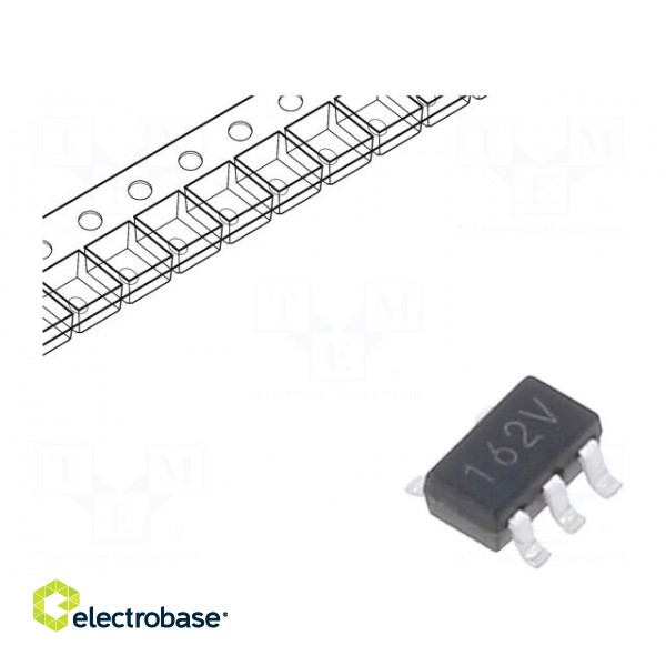 IC: voltage regulator | linear,fixed | 3.3V | 250mA | SOT25 | SMD | ±2% image 1