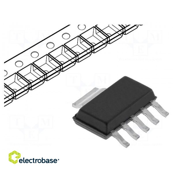 IC: voltage regulator | LDO,fixed | 2.5V | 1A | SOT223-6 | SMD