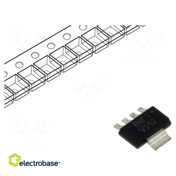IC: voltage regulator | LDO,adjustable | 1.25÷9V | 1A | SOT223-5 | SMD