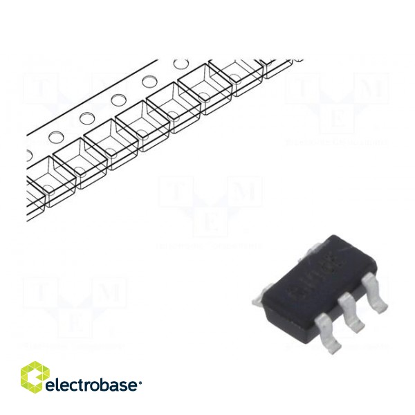 IC: voltage regulator | LDO,linear,adjustable | 0.4÷6V | 0.3A | SOT25 paveikslėlis 1