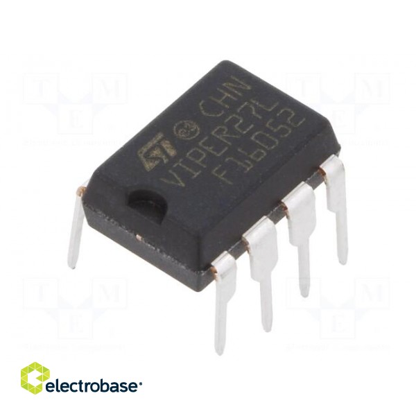 IC: driver | flyback | PWM controller | DIP7 | 3A | 800V | Ch: 1 | 54÷66kHz image 1