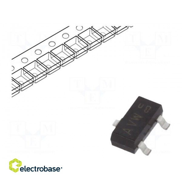 IC: voltage reference source | 2.495V | ±1% | SOT23 | reel,tape | 100mA