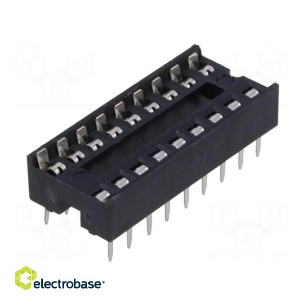 Socket: integrated circuits | DIP18 | 7.62mm | THT | Pitch: 2.54mm image 1