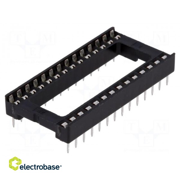 Socket: integrated circuits | DIP28 | 15.24mm | THT | Pitch: 2.54mm image 1