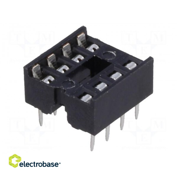 Socket: integrated circuits | DIP8 | 7.62mm | THT | Pitch: 2.54mm image 1