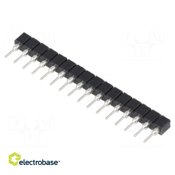 Socket: SIP | PIN: 16 | THT | 2.54mm | round pins,bushing contacts