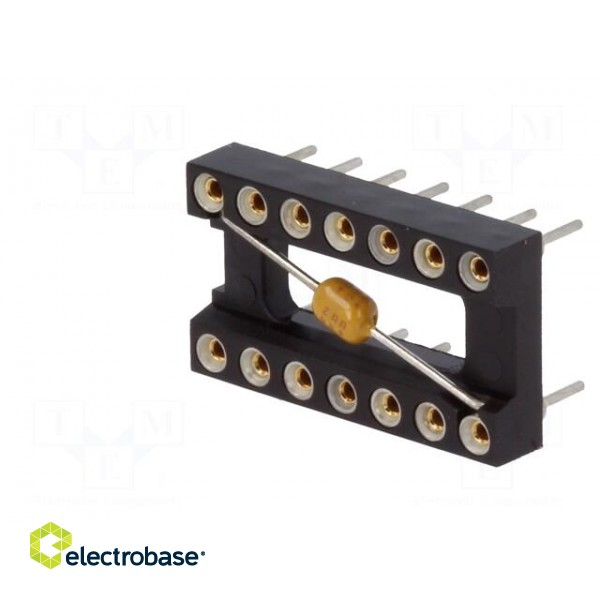 Socket: DIP | PIN: 14 | Pitch: 2.54mm | precision | THT | gold-plated фото 2