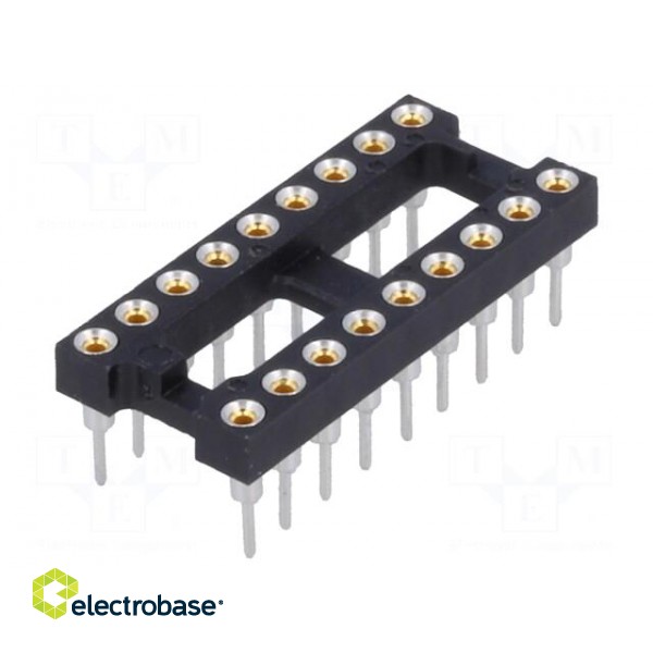 Socket: integrated circuits | DIP18 | Pitch: 2.54mm | precision | THT image 1