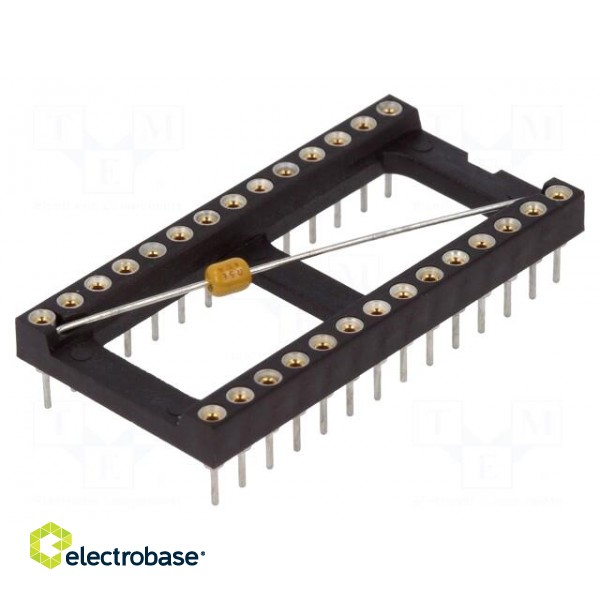Socket: integrated circuits | DIP28 | Pitch: 2.54mm | precision | THT image 1