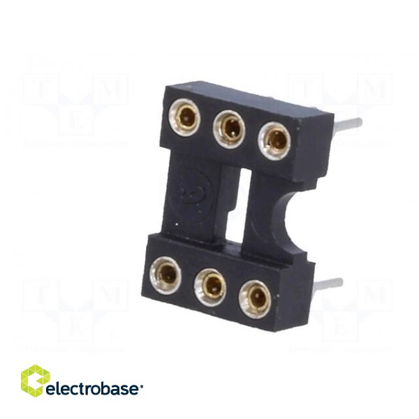 Socket: DIP | PIN: 6 | Pitch: 2.54mm | precision | THT | gold-plated | 1A фото 2