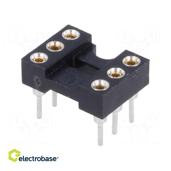 Socket: DIP | PIN: 6 | Pitch: 2.54mm | precision | THT | gold-plated | 1A фото 1