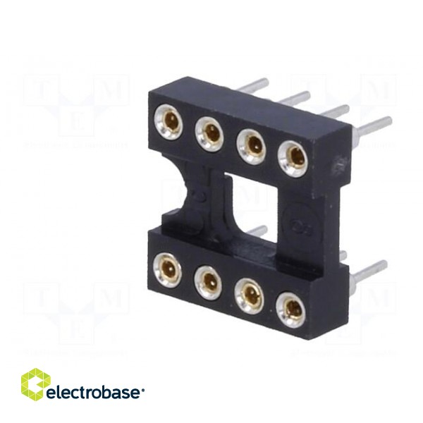 Socket: DIP | PIN: 8 | Pitch: 2.54mm | precision | THT | gold-plated | 1A фото 2