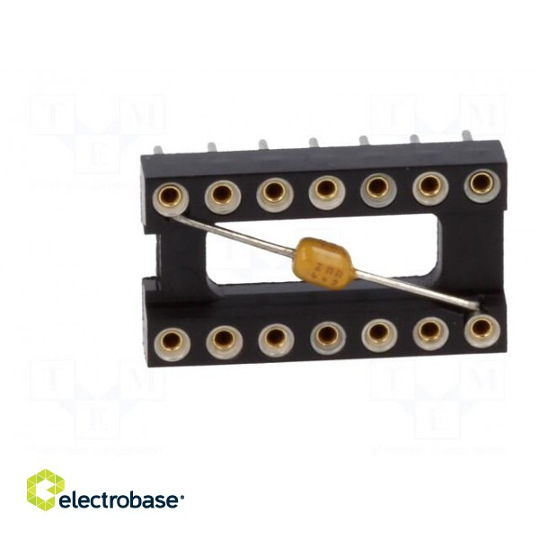 Socket: DIP | PIN: 14 | Pitch: 2.54mm | precision | THT | gold-plated фото 9