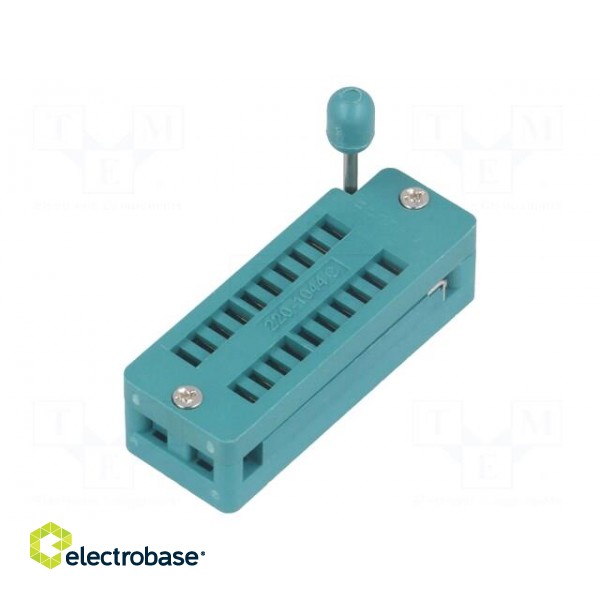 Socket: DIP | ZIF | PIN: 20 | 7.62mm | demountable | -40÷105°C | THT | 50VDC image 1