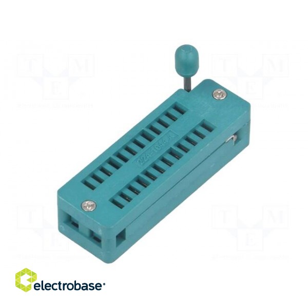 Socket: DIP | ZIF | PIN: 24 | 7.62mm | demountable | -40÷105°C | THT | 50VDC image 1