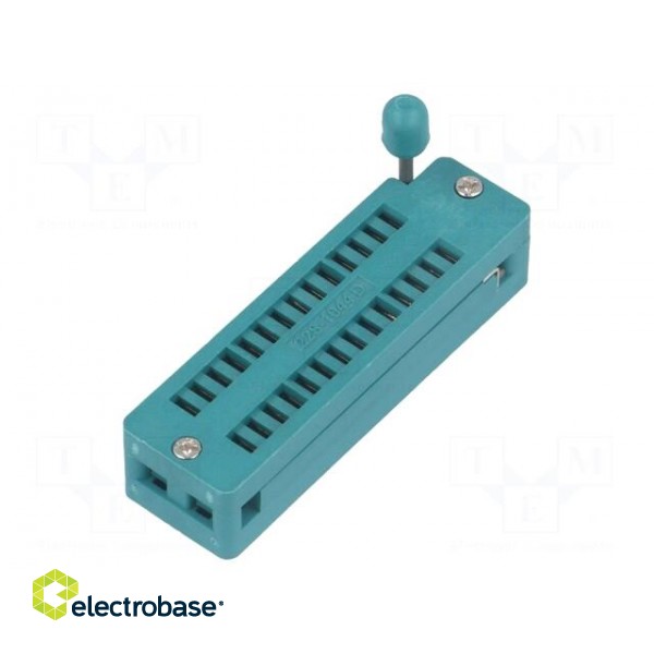 Socket: DIP | ZIF | PIN: 28 | 7.62mm | demountable | -40÷105°C | THT | 50VDC image 1
