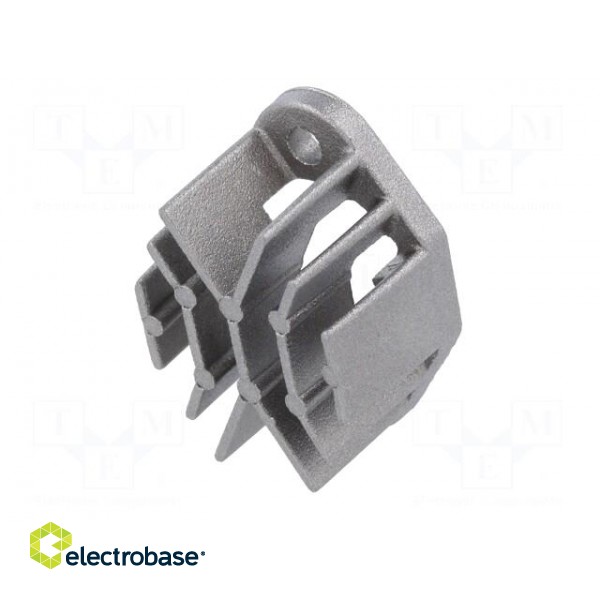 Heatsink: cast | grilled | TO3 | natural | L: 40mm | W: 27mm | H: 19.1mm image 2
