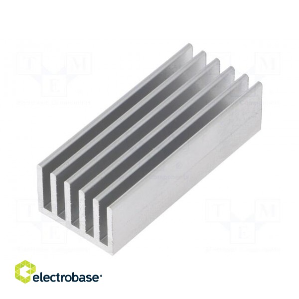 Heatsink: extruded | grilled | aluminium | L: 50mm | W: 21mm | H: 14mm image 1