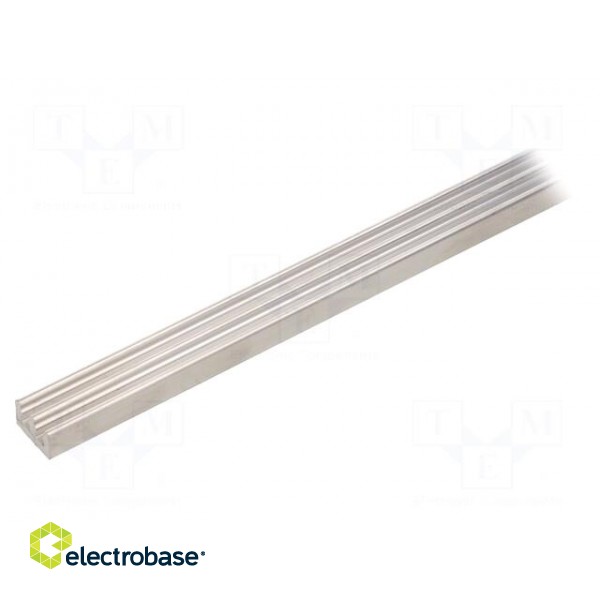 Heatsink: extruded | grilled | natural | L: 1000mm | W: 10mm | H: 6mm image 1
