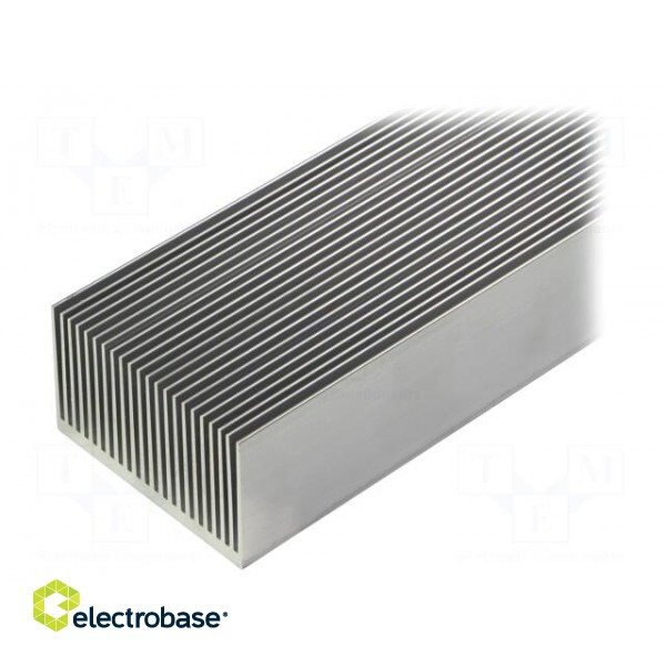 Heatsink: extruded | grilled | natural | L: 1000mm | W: 75mm | H: 45mm